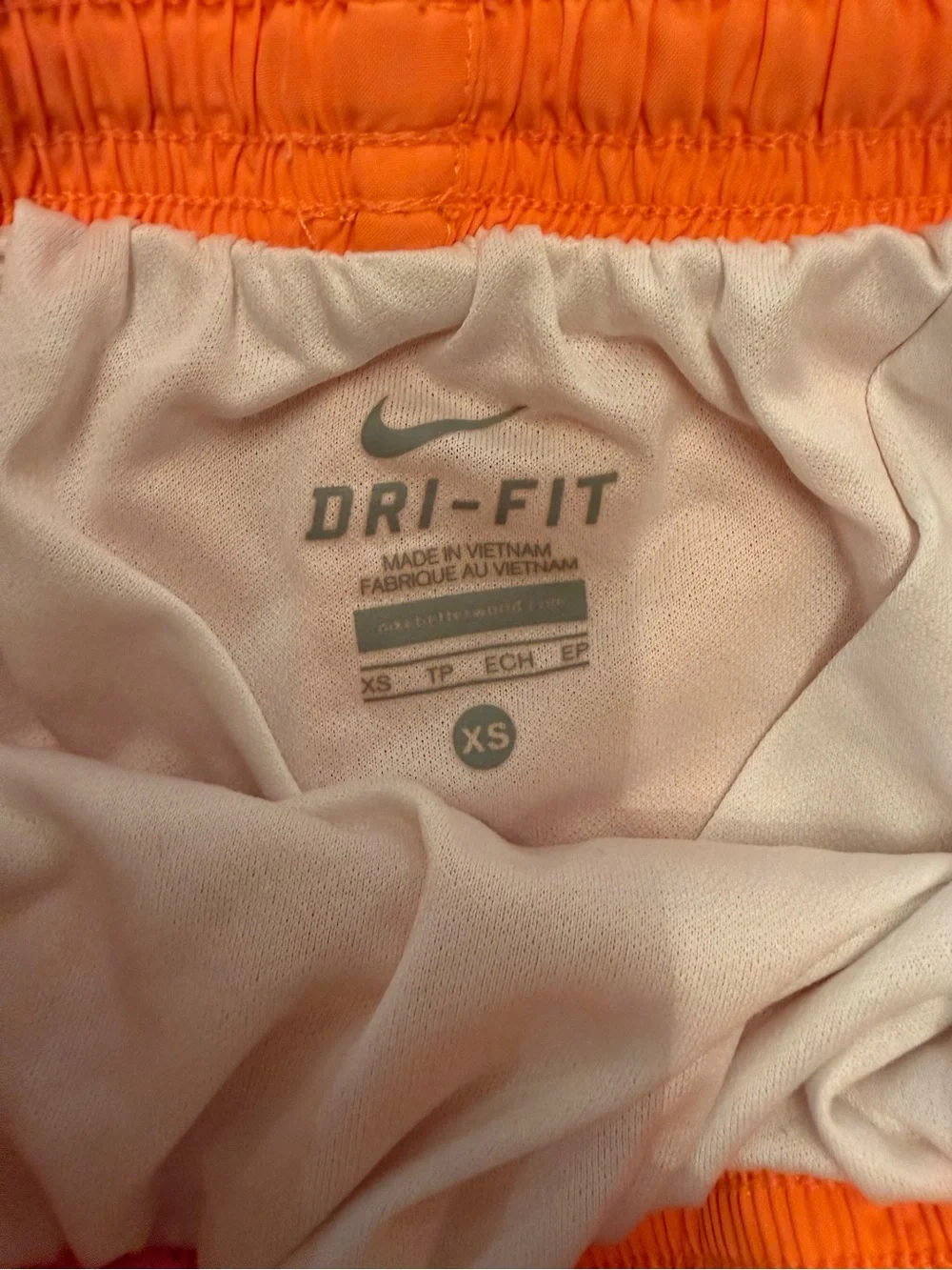 Nike Girl’s Dri-Fit Orange Shorts with Pink Trim